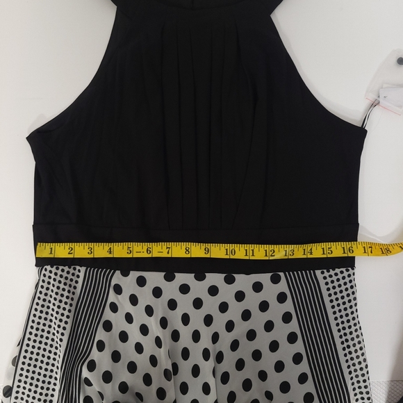 NWTStudio One New york Versatile Women's Sleeveless   Dots fit and flare size 12 - Picture 13 of 16